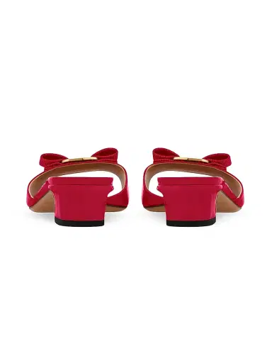 Ferragamo Women's Vanilla Patent Leather Mules - Fuxia Biscotto - Size 9 | Thumbnail 3 Ferragamo Women's Vanilla Patent Leather Mules - Fuxia Biscotto - Size 9 | Thumbnail 3