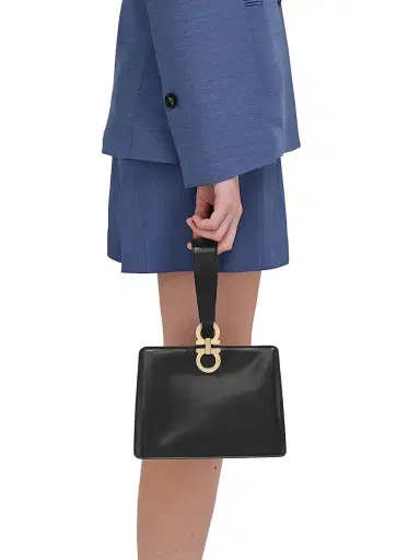 Ferragamo Women's Double Gancio Leather Clutch | Thumbnail 2 Ferragamo Women's Double Gancio Leather Clutch | Thumbnail 2