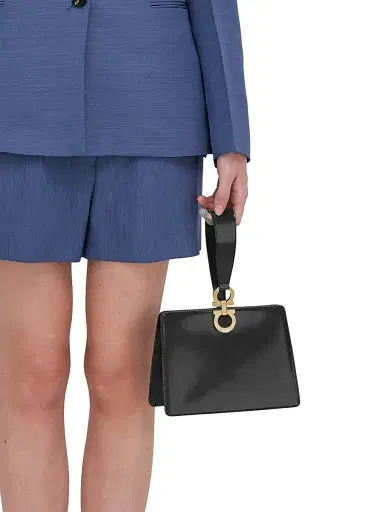 Ferragamo Women's Double Gancio Leather Clutch | Thumbnail 3 Ferragamo Women's Double Gancio Leather Clutch | Thumbnail 3