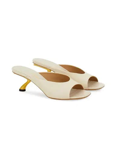 Ferragamo Women's Igea 55MM Leather Mules - Mascarpone - Size 11 | Thumbnail 2 Ferragamo Women's Igea 55MM Leather Mules - Mascarpone - Size 11 | Thumbnail 2