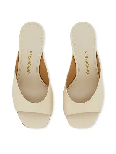 Ferragamo Women's Igea 55MM Leather Mules - Mascarpone - Size 11 | Thumbnail 4 Ferragamo Women's Igea 55MM Leather Mules - Mascarpone - Size 11 | Thumbnail 4