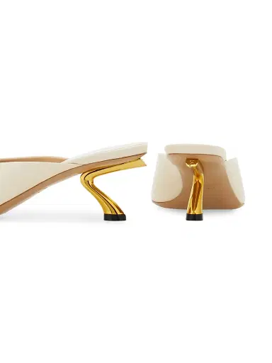 Ferragamo Women's Igea 55MM Leather Mules - Mascarpone - Size 11 | Thumbnail 5 Ferragamo Women's Igea 55MM Leather Mules - Mascarpone - Size 11 | Thumbnail 5
