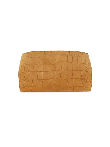 Ferragamo Women's Hug Gancini Croc-Embossed Suede Convertible Clutch | Thumbnail 4 Ferragamo Women's Hug Gancini Croc-Embossed Suede Convertible Clutch | Thumbnail 4
