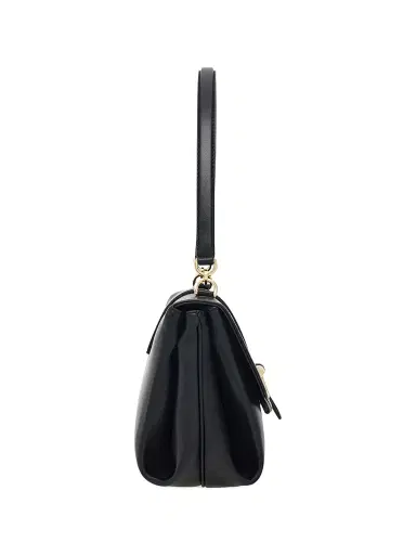 FERRAGAMO Women's Gancini-Buckle Leather Top Handle Bag - Nero | Thumbnail 6 FERRAGAMO Women's Gancini-Buckle Leather Top Handle Bag - Nero | Thumbnail 6