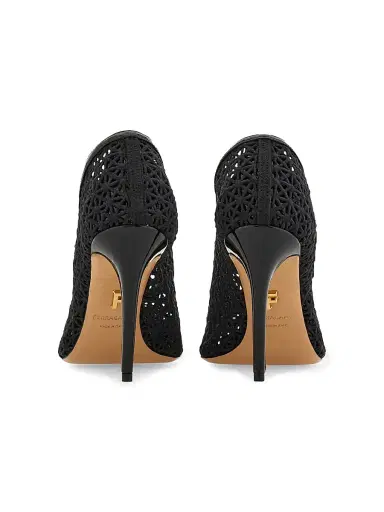 Ferragamo Women's Sol 95MM Lace Stiletto Pumps - Nero - Size 10.5 | Thumbnail 3 Ferragamo Women's Sol 95MM Lace Stiletto Pumps - Nero - Size 10.5 | Thumbnail 3