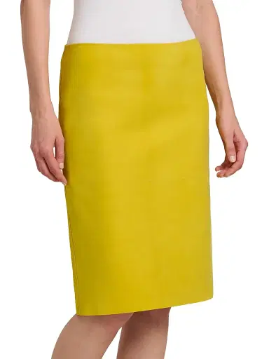 Ferragamo Women's Leather Knee-Length Pencil Skirt | Thumbnail 4 Ferragamo Women's Leather Knee-Length Pencil Skirt | Thumbnail 4