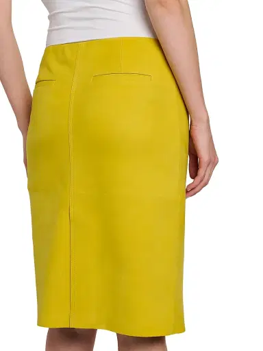 Ferragamo Women's Leather Knee-Length Pencil Skirt | Thumbnail 6 Ferragamo Women's Leather Knee-Length Pencil Skirt | Thumbnail 6