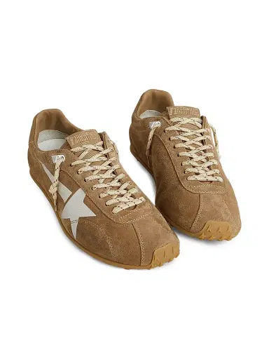 Golden Goose Men's Marathon M70 Suede Low-Top Sneakers - Tobacco Silver - Size 12 | Thumbnail 3 Golden Goose Men's Marathon M70 Suede Low-Top Sneakers - Tobacco Silver - Size 12 | Thumbnail 3
