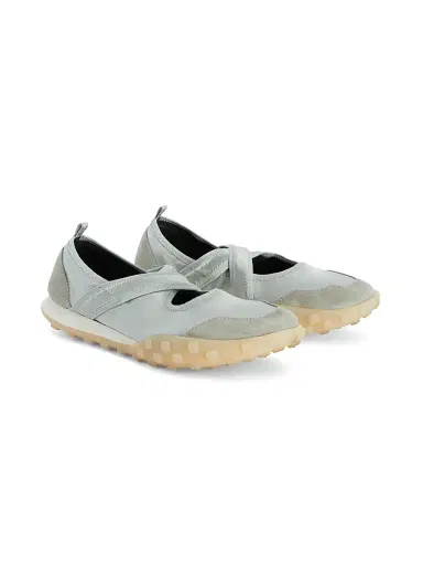 Jil Sander Women's Suede Trim Crisscross Slip-On Sneakers - Acqua - Size 11 | Thumbnail 2