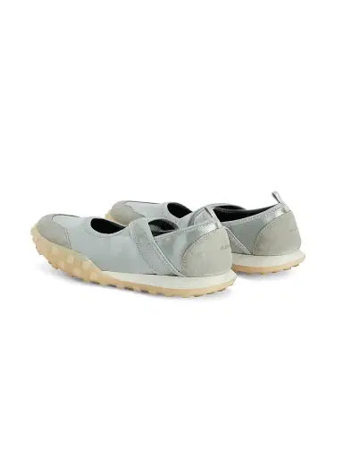 Jil Sander Women's Suede Trim Crisscross Slip-On Sneakers - Acqua - Size 11 | Thumbnail 3