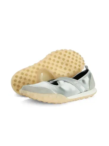 Jil Sander Women's Suede Trim Crisscross Slip-On Sneakers - Acqua - Size 11 | Thumbnail 5