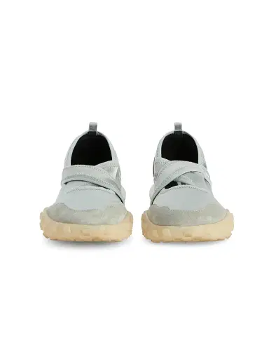 Jil Sander Women's Suede Trim Crisscross Slip-On Sneakers - Acqua - Size 11 | Thumbnail 6