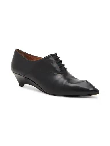 Jil Sander Women's Sculptural Oxford-Style Leather Kitten-Heel Shoes | Thumbnail 2 Jil Sander Women's Sculptural Oxford-Style Leather Kitten-Heel Shoes | Thumbnail 2