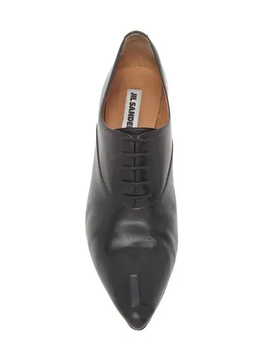 Jil Sander Women's Sculptural Oxford-Style Leather Kitten-Heel Shoes | Thumbnail 4 Jil Sander Women's Sculptural Oxford-Style Leather Kitten-Heel Shoes | Thumbnail 4