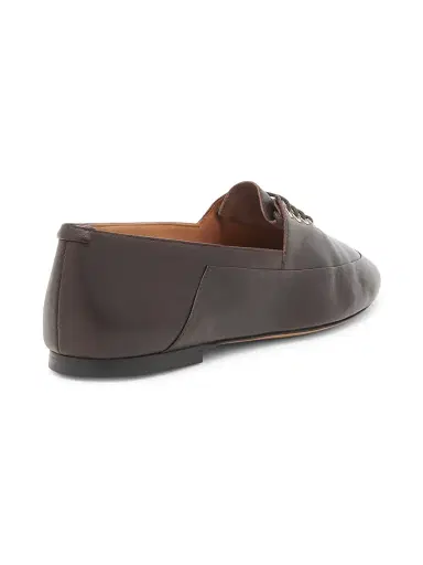 Jil Sander Women's Elyss Leather Ballerina Loafers - Cacao - Size 11 | Thumbnail 3 Jil Sander Women's Elyss Leather Ballerina Loafers - Cacao - Size 11 | Thumbnail 3