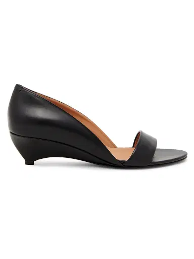 Jil Sander Women's 45MM Leather Wedge Sandals - Black - Size 11 | Thumbnail 1 Jil Sander Women's 45MM Leather Wedge Sandals - Black - Size 11 | Thumbnail 1