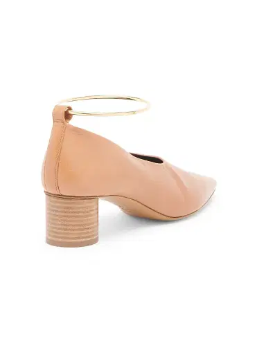Jil Sander Women's 45MM Cylinder-Heel Leather Pumps - Pecan - Size 11 | Thumbnail 3 Jil Sander Women's 45MM Cylinder-Heel Leather Pumps - Pecan - Size 11 | Thumbnail 3