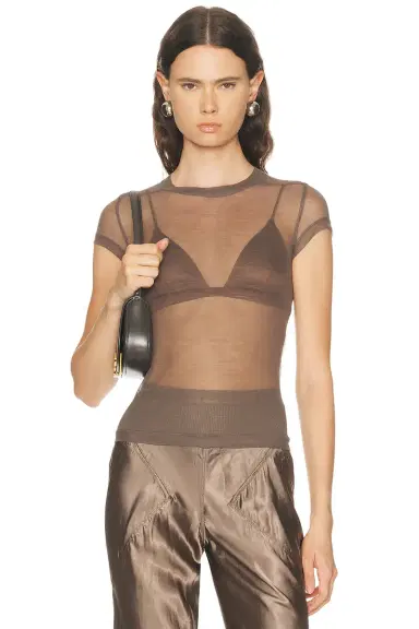 Rick Owens Cropped Level Tee | Thumbnail 1