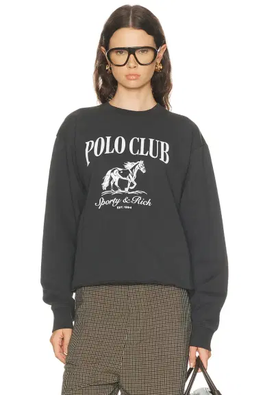 Sporty & Rich Stallion Crewneck Sweatshirt | Thumbnail 1 Sporty & Rich Stallion Crewneck Sweatshirt | Thumbnail 1