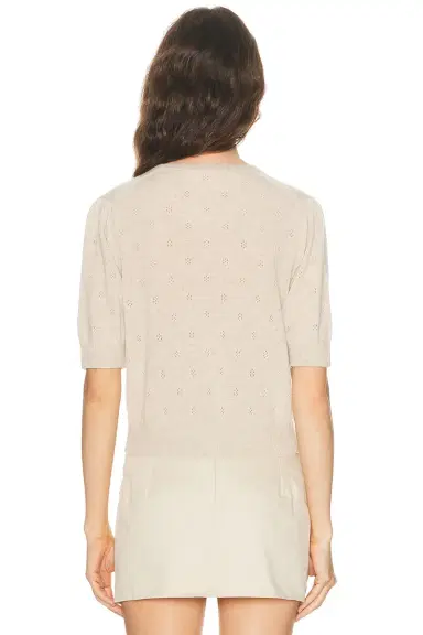 Citizens of Humanity Raina Pointelle Short Sleeve Cardigan | Thumbnail 5 Citizens of Humanity Raina Pointelle Short Sleeve Cardigan | Thumbnail 5