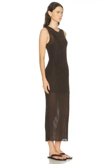 Loulou de Saison Icaria Loose Fit Semi Transparent Sleeveless Midi Dress | Thumbnail 2 Loulou de Saison Icaria Loose Fit Semi Transparent Sleeveless Midi Dress | Thumbnail 2