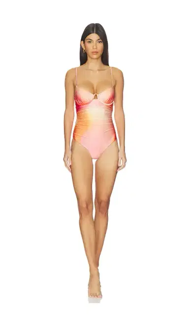Simkhai Laine Ruched One Piece | Thumbnail 1 Simkhai Laine Ruched One Piece | Thumbnail 1
