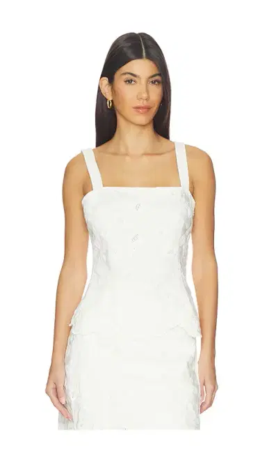 Simkhai Mckenna Embroidered Linen Top | Thumbnail 1 Simkhai Mckenna Embroidered Linen Top | Thumbnail 1