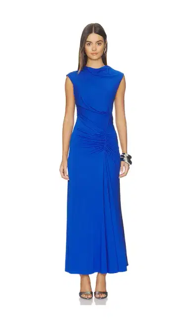 Simkhai Acacia Draped Jersey Midi Dress | Thumbnail 1 Simkhai Acacia Draped Jersey Midi Dress | Thumbnail 1