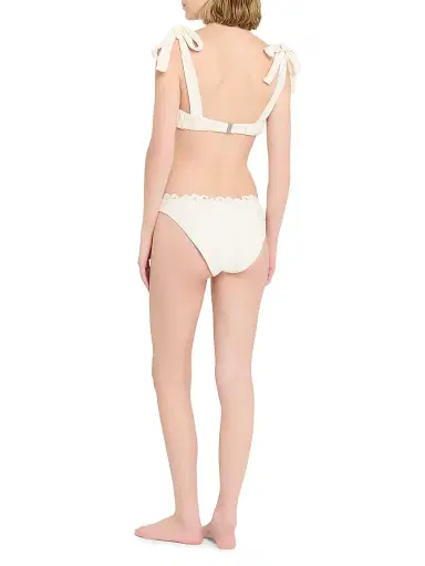 Simkhai Women's Gina Embroidered Bikini Bottom - Ivory - Size XS | Thumbnail 3 Simkhai Women's Gina Embroidered Bikini Bottom - Ivory - Size XS | Thumbnail 3