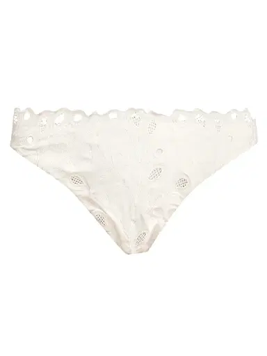 Simkhai Women's Gina Embroidered Bikini Bottom - Ivory - Size XS | Thumbnail 1 Simkhai Women's Gina Embroidered Bikini Bottom - Ivory - Size XS | Thumbnail 1