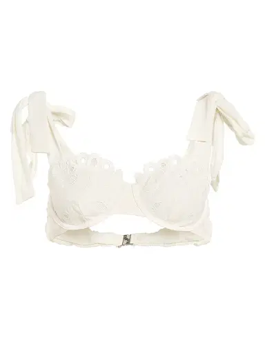 Simkhai Women's Sofie Embroidered Bikini Top | Thumbnail 1