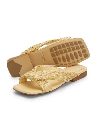 Bottega Veneta Women's Riva Raffia Sandals | Thumbnail 6 Bottega Veneta Women's Riva Raffia Sandals | Thumbnail 6