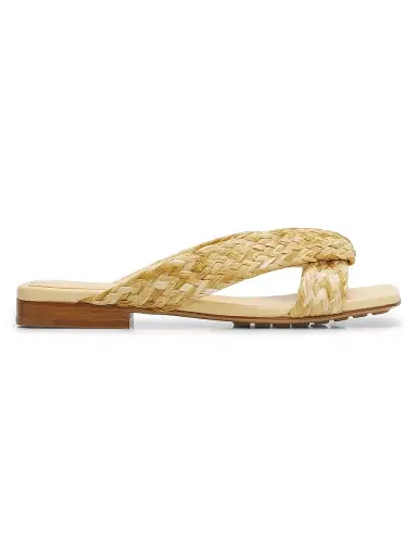 Bottega Veneta Women's Riva Raffia Sandals | Thumbnail 1 Bottega Veneta Women's Riva Raffia Sandals | Thumbnail 1