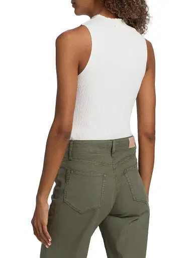 PAIGE Women's Ravyn Knit Tank Top - White - Size Large | Thumbnail 5