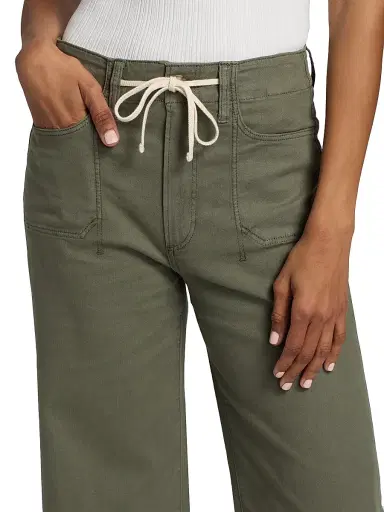 PAIGE Women's Ari Stretch-Cotton Drawstring Pants - Vintage Ivy Green - Size 32 | Thumbnail 6 PAIGE Women's Ari Stretch-Cotton Drawstring Pants - Vintage Ivy Green - Size 32 | Thumbnail 6