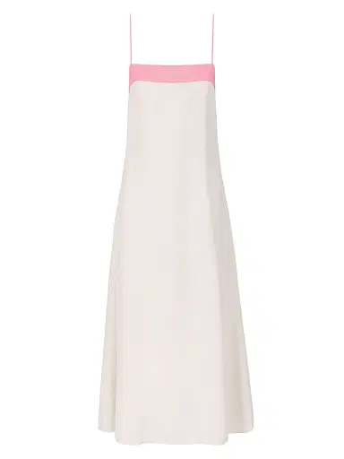 Staud Women's Laura Tipped Linen Maxi Dress - Blush Canyon - Size XL | Thumbnail 1 Staud Women's Laura Tipped Linen Maxi Dress - Blush Canyon - Size XL | Thumbnail 1