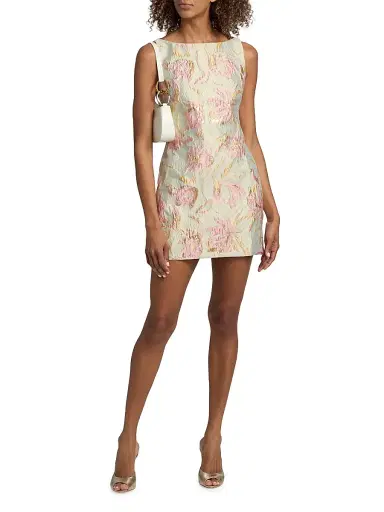 Staud Women's Mimi Botanical Brocade Minidress | Thumbnail 2