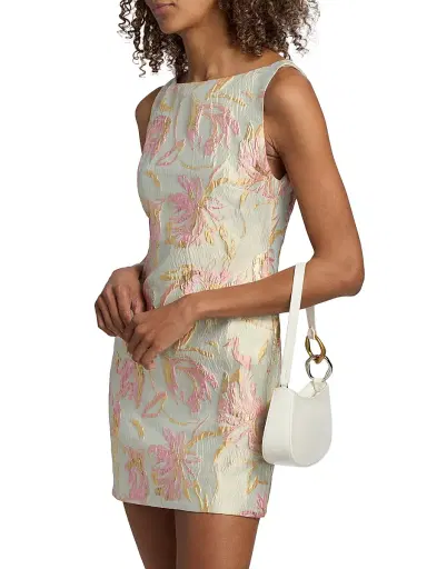 Staud Women's Mimi Botanical Brocade Minidress | Thumbnail 4