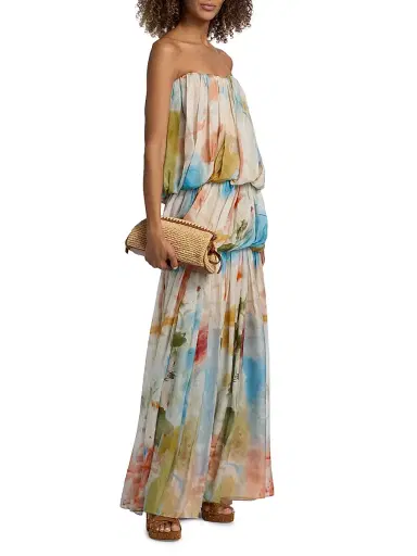 Ulla Johnson Women's Reverie Silk Tiered Gown - Western Dream - Size 4 | Thumbnail 4 Ulla Johnson Women's Reverie Silk Tiered Gown - Western Dream - Size 4 | Thumbnail 4