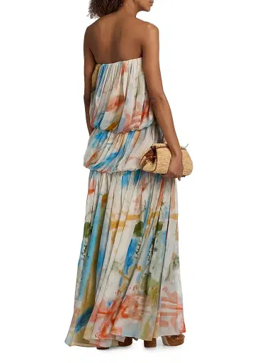 Ulla Johnson Women's Reverie Silk Tiered Gown - Western Dream - Size 4 | Thumbnail 5 Ulla Johnson Women's Reverie Silk Tiered Gown - Western Dream - Size 4 | Thumbnail 5