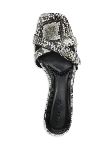 Favorite Daughter Women's Shiloh 40MM Snakeskin-Embossed Leather Sandals - Roccia - Size 10 | Thumbnail 4