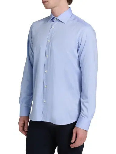 Saks Fifth Avenue Men's COLLECTION Stretch-Cotton Button-Front Shirt | Thumbnail 4 Saks Fifth Avenue Men's COLLECTION Stretch-Cotton Button-Front Shirt | Thumbnail 4