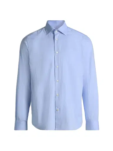 Saks Fifth Avenue Men's COLLECTION Stretch-Cotton Button-Front Shirt | Thumbnail 1 Saks Fifth Avenue Men's COLLECTION Stretch-Cotton Button-Front Shirt | Thumbnail 1