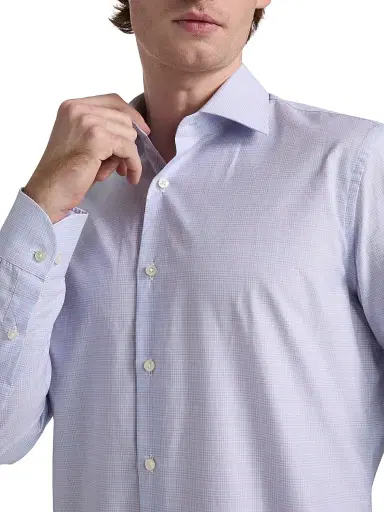 Saks Fifth Avenue Men's COLLECTION Plaid Cotton Dress Shirt - Pink - Size 18 | Thumbnail 6