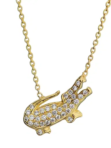 Roberto Coin Women's 18K Yellow Gold & 0.10 TCW Diamond Crocodile Pendant Necklace - Yellow Gold | Thumbnail 4 Roberto Coin Women's 18K Yellow Gold & 0.10 TCW Diamond Crocodile Pendant Necklace - Yellow Gold | Thumbnail 4