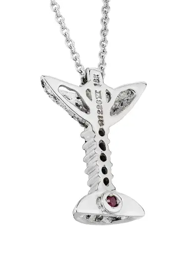 Roberto Coin Women's Tiny Treasures 18K White Gold & 0.11 TCW Diamond Espresso Martini Pendant Necklace - White Gold | Thumbnail 5 Roberto Coin Women's Tiny Treasures 18K White Gold & 0.11 TCW Diamond Espresso Martini Pendant Necklace - White Gold | Thumbnail 5