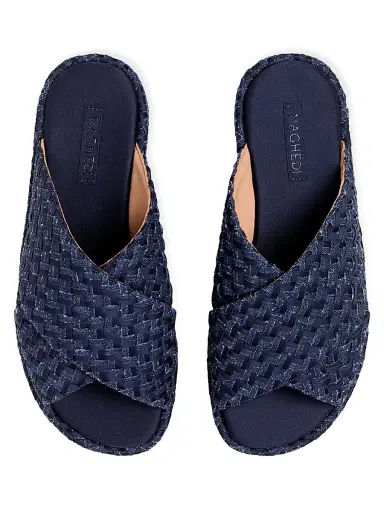 Naghedi Women's Laguna Double Weave Denim Platform Sandals - Indigo - Size 6 | Thumbnail 2