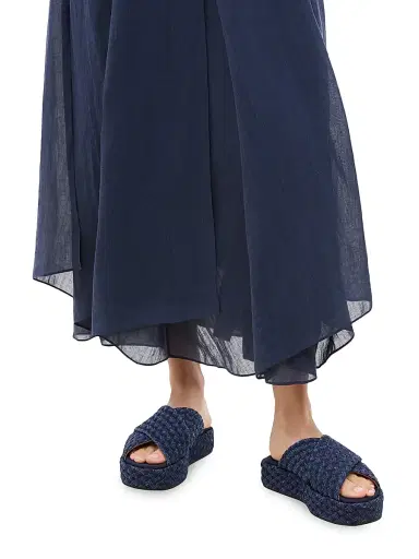 Naghedi Women's Laguna Double Weave Denim Platform Sandals - Indigo - Size 6 | Thumbnail 5