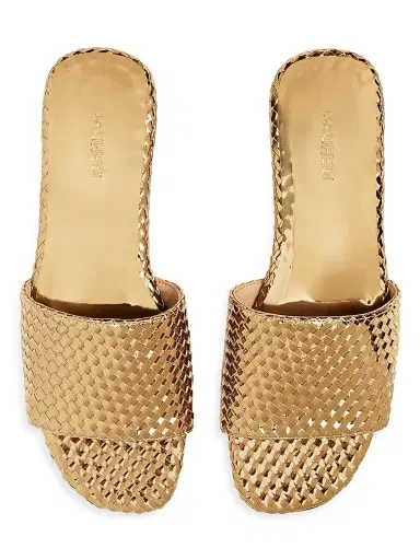 Naghedi Women's St. Barths Metallic Slide Sandals - Bronze - Size 11 | Thumbnail 3