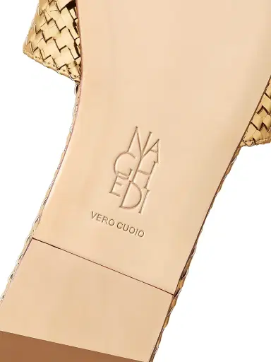 Naghedi Women's St. Barths Metallic Slide Sandals - Bronze - Size 11 | Thumbnail 4